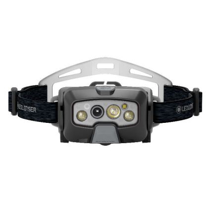 Ledlenser HF8R Core - himmennettävä LED-otsalamppu, ladattava 2000 mAh, IP68, 800 lm, 60 h, harmaa