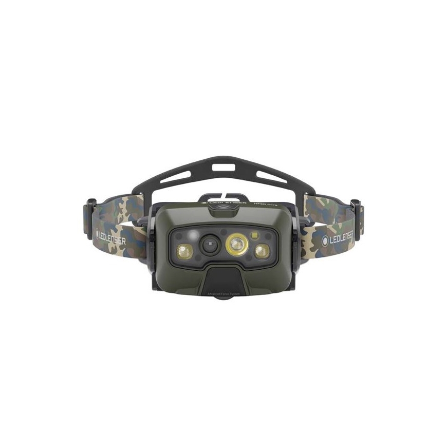 Ledlenser HF8R Core RGB - himmennettävä ladattava LED-otsalamppu, 3700 mAh, IP68, 1600 lm, 90 h, vihreä