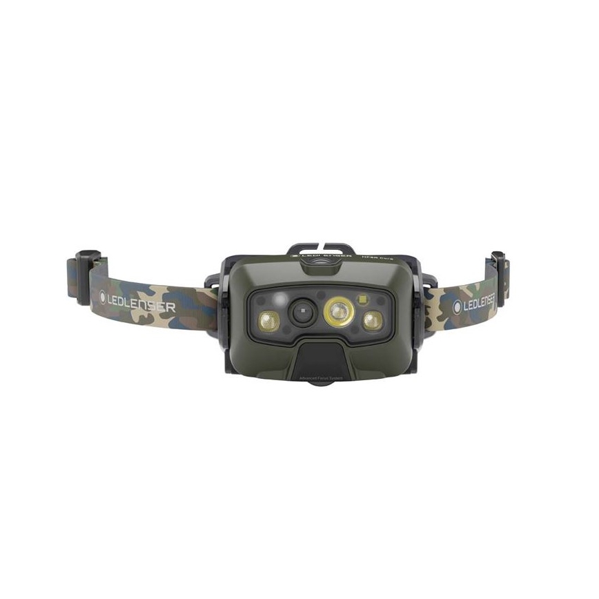 Ledlenser HF8R Core RGB - himmennettävä ladattava LED-otsalamppu, 3700 mAh, IP68, 1600 lm, 90 h, vihreä
