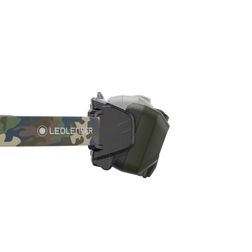 Ledlenser HF8R Core RGB - himmennettävä ladattava LED-otsalamppu, 3700 mAh, IP68, 1600 lm, 90 h, vihreä