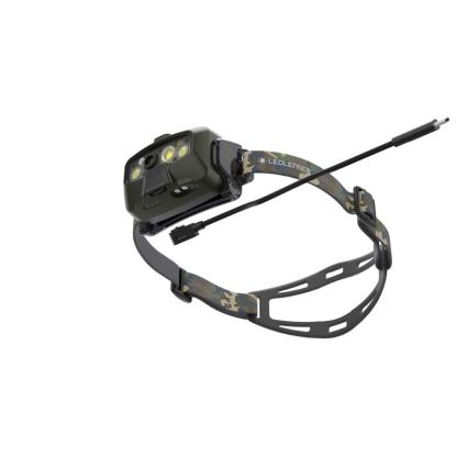 Ledlenser HF8R Core RGB - himmennettävä ladattava LED-otsalamppu, 3700 mAh, IP68, 1600 lm, 90 h, vihreä