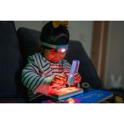 Ledlenser KIDBEAM4 RAINBOW - himmennettävä lasten LED-taskulamppu LED/2xAAA IP44 violetti