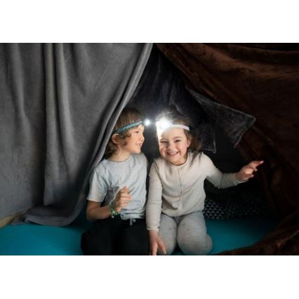 Ledlenser KIDLED4R DINO - himmennettävä ladattava lasten otsalamppu LED/280 mAh IPX4 40 lm 18 h vihreä