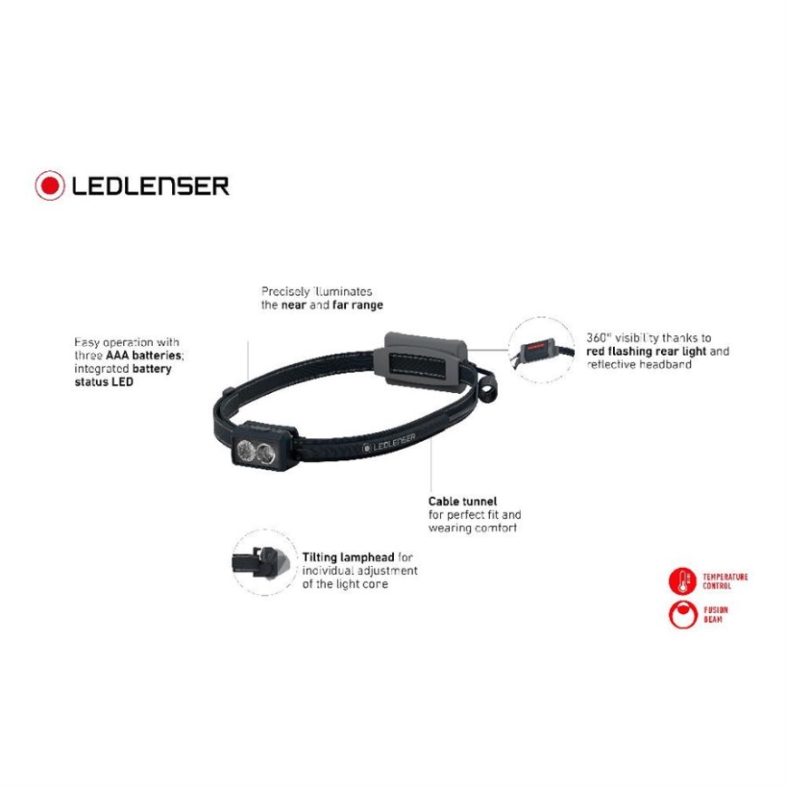 Ledlenser NEO3 - himmennettävä LED-otsalamppu LED/3xAAA IP54 400 lm 20 h sininen
