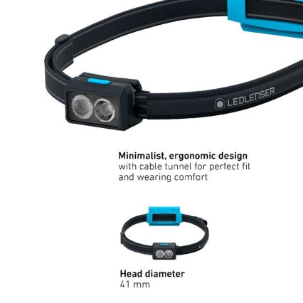 Ledlenser NEO3 - himmennettävä LED-otsalamppu LED/3xAAA IP54 400 lm 20 h sininen
