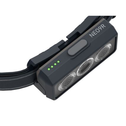 Ledlenser NEO9R - himmennettävä ladattava LED-otsalamppu 5000 mAh IP54 1200 lm 120 h musta/harmaa