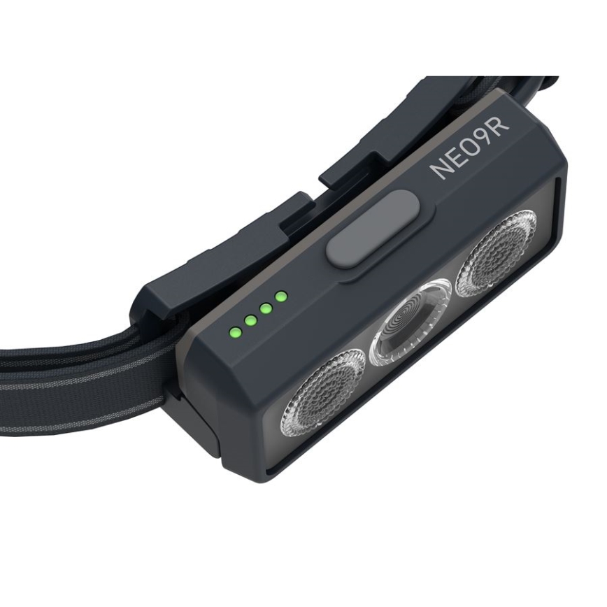 Ledlenser NEO9R - himmennettävä ladattava LED-otsalamppu 5000 mAh IP54 1200 lm 120 h musta/harmaa