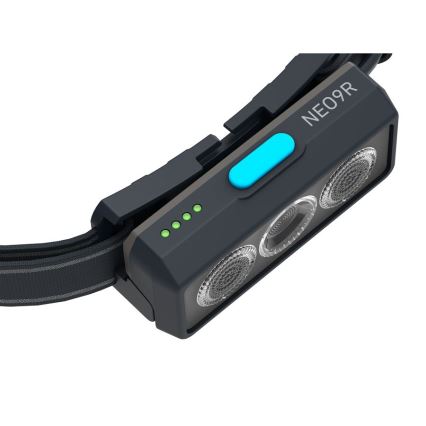 Ledlenser NEO9R - himmennettävä ladattava LED-otsalamppu LED/5000 mAh IP54 1200 lm 120h musta/sininen
