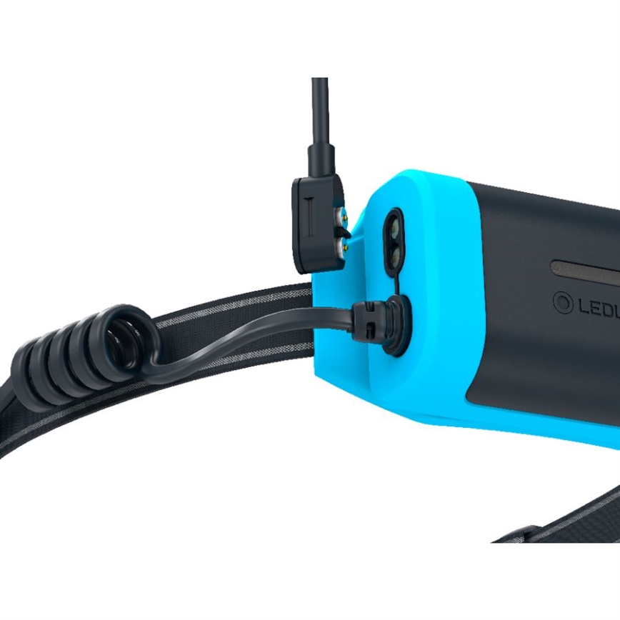 Ledlenser NEO9R - himmennettävä ladattava LED-otsalamppu LED/5000 mAh IP54 1200 lm 120h musta/sininen