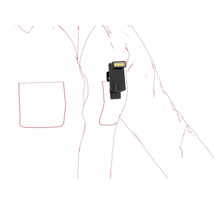 Ledlenser W1R - LED himmennettävä ladattava työvalaisin klipsillä LED/740 mAh IP54 220 lm