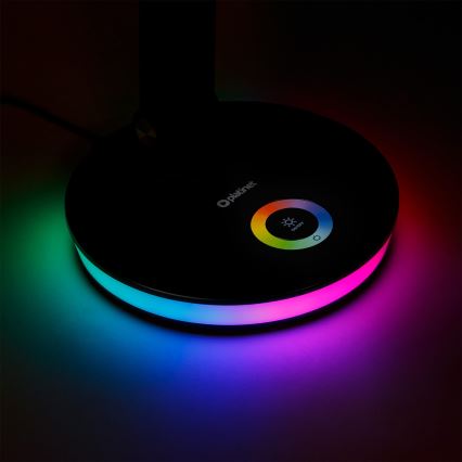 LED RGBW Himmennettävä pöytävalaisin virta pankki -toiminto LED/12W/5V 2800-6000K musta
