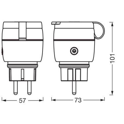 Ledvance - Älykäs ulko pistoke SMART+ 3680W/230V/Tyyppi F/SCHUKO 16A IP44 musta