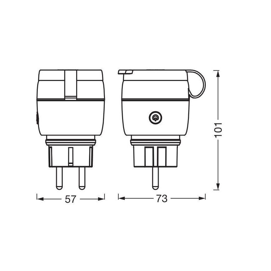 Ledvance - Älykäs ulko pistoke SMART+ 3680W/230V/Tyyppi F/SCHUKO 16A IP44 musta