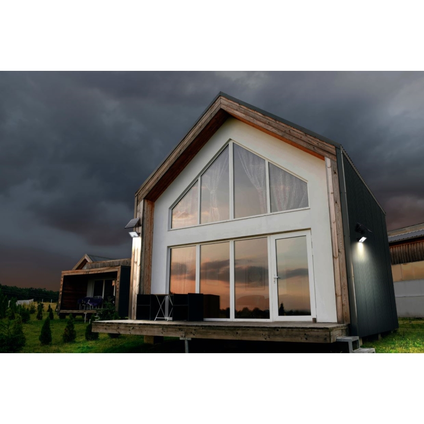 Ledvance - LED himmennettävä aurinkokennovalo liiketunnistimella FLOOD SPLIT LED/30W/6,4V 5000 mAh IP65 + kaukosäädin