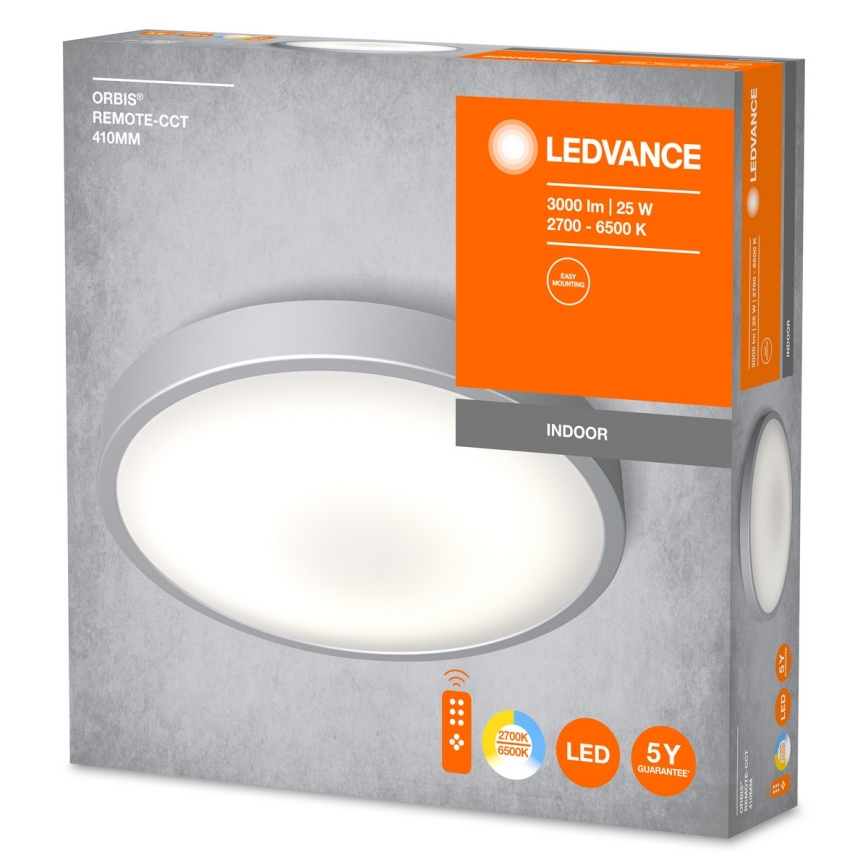 Ledvance - Himmennettävä LED-kattovalaisin ORBIS LED/25W/230V 2700-6500K + kauko-ohjaus