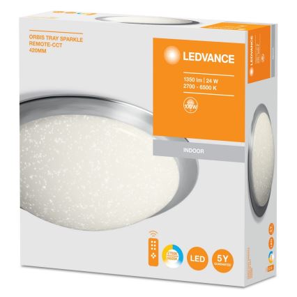 Ledvance - Himmennettävä LED-kattovalaisin SILARA LED/24W/230V + kauko-ohjaus
