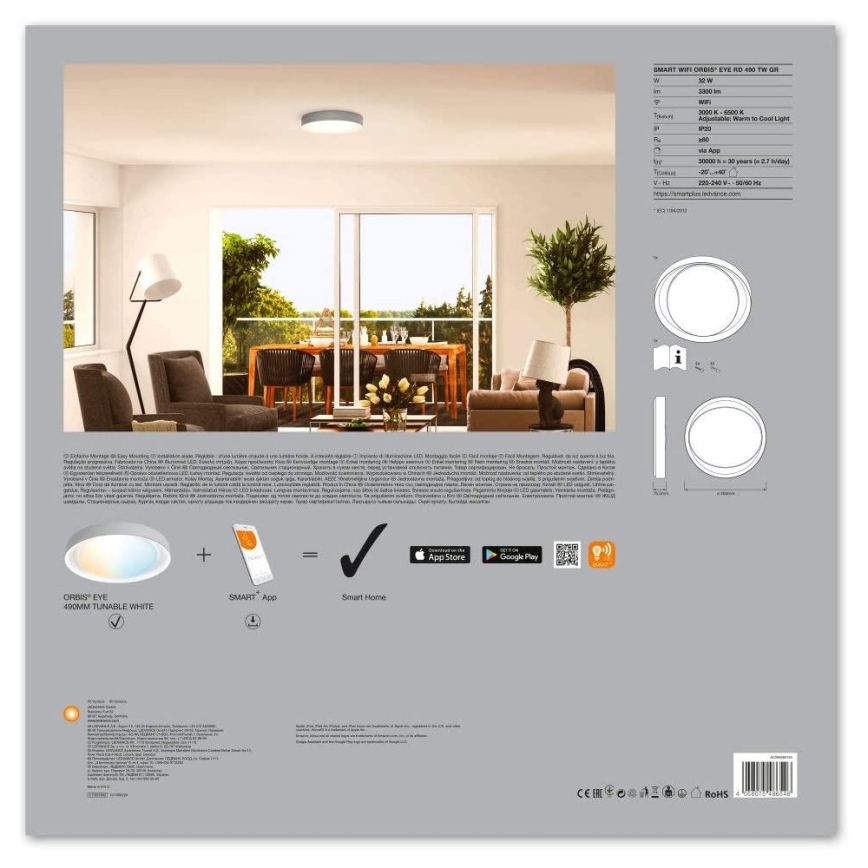 Ledvance - LED Himmennysvalo SMART+ EYE LED/32W/230V 3000K-6500K Wi-Fi