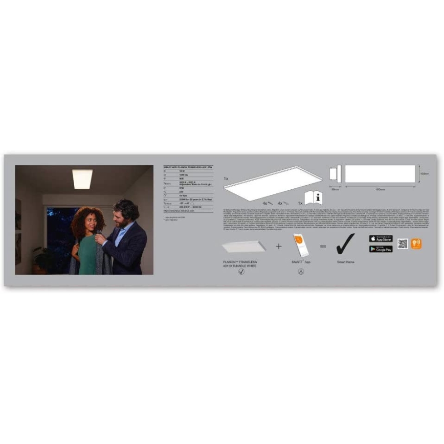 Ledvance - LED Himmennysvalo SMART+ FRAMELESS LED/16W/230V 3000K-6500K Wi-Fi