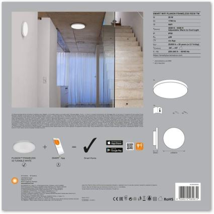 Ledvance - LED Himmennysvalo SMART+ FRAMELESS LED/20W/230V 3000K-6500K Wi-Fi