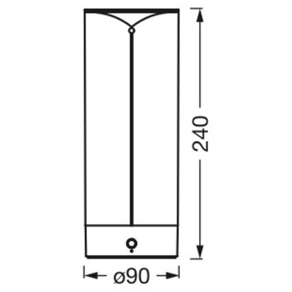 Ledvance - Himmennettävä LED-kosketuspöytävalaisin DECOR FILAMENT LED/1,2W/5V 1000 mAh