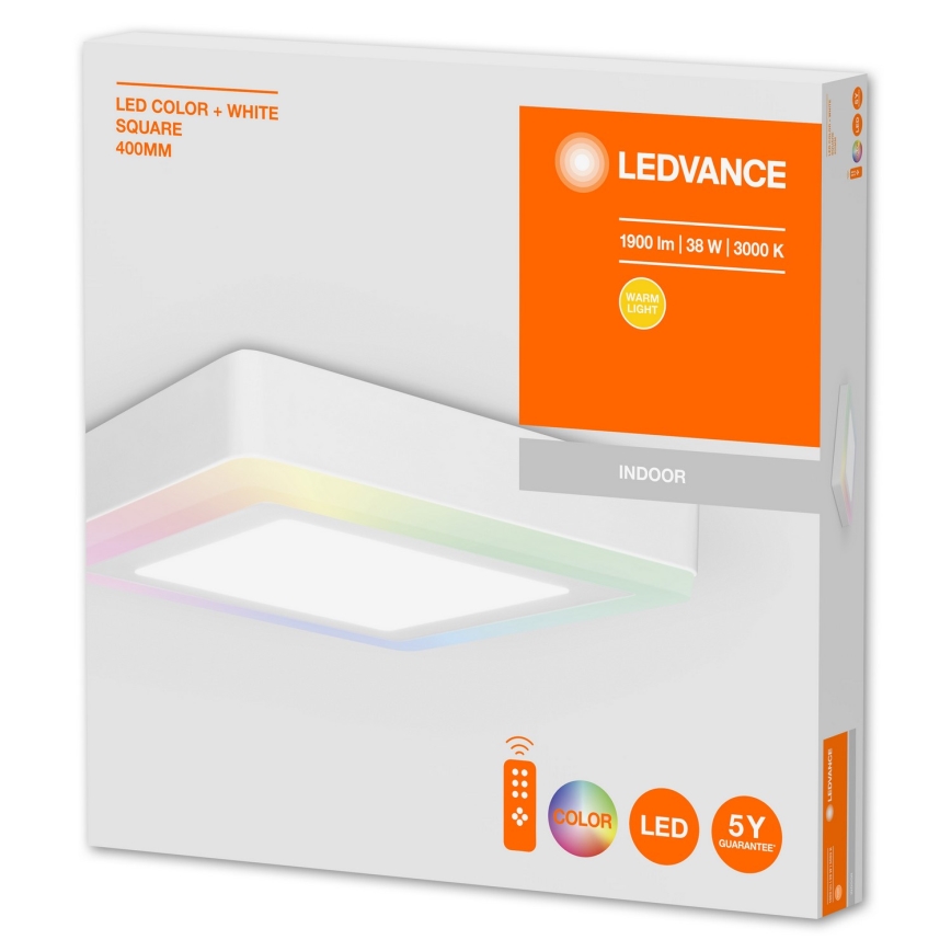 Ledvance - Himmennettävä LED-RGB-kattovalaisin LED/38W/230V + Kauko-ohjaus