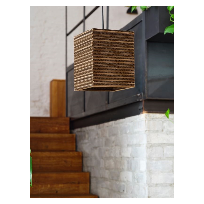 Ledvance - Kattokruunu johdossa DECOR CARDBOARD 1xE27/15W/230V 25x25 cm