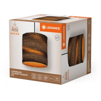Ledvance - Kattokruunu johdossa DECOR CARDBOARD 1xE27/15W/230V halkaisija 25 cm