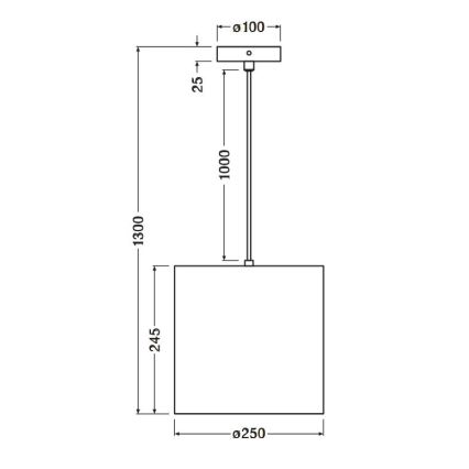 Ledvance - Kattokruunu johdossa DECOR CARDBOARD 1xE27/15W/230V halkaisija 25 cm