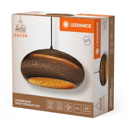Ledvance - Kattokruunu johdossa DECOR CARDBOARD 1xE27/15W/230V halkaisija 40 cm