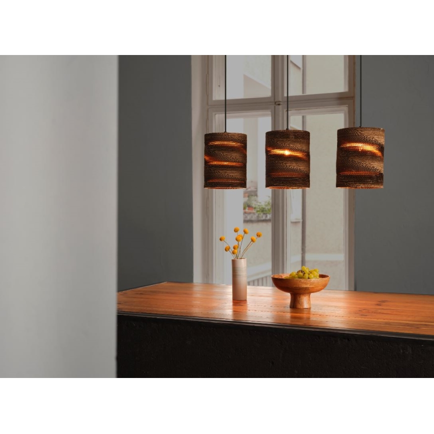 Ledvance - Kattokruunu johdossa DECOR CARDBOARD 3xE27/15W/230V