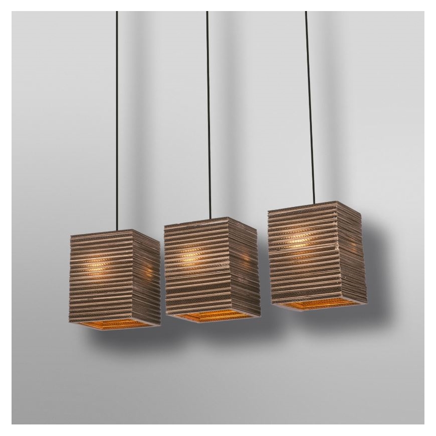 Ledvance - Kattokruunu johdossa DECOR CARDBOARD 3xE27/15W/230V