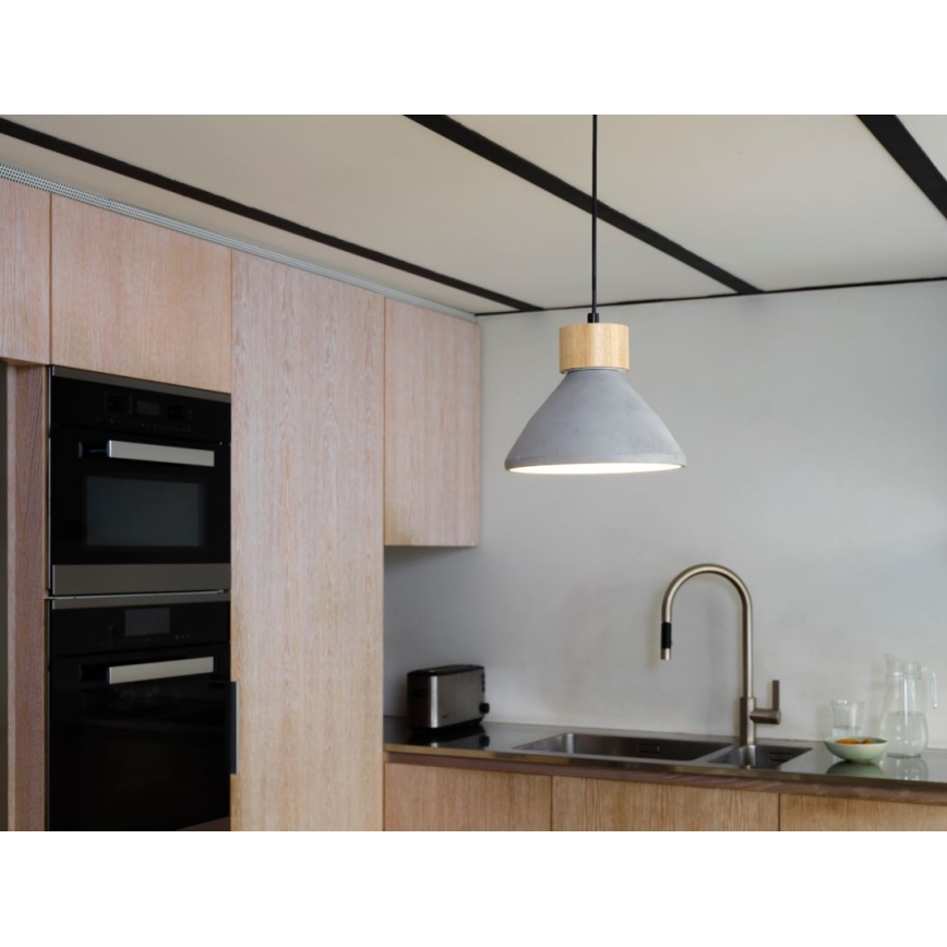 Ledvance - Kattokruunu johdossa DECOR CONCRETE 1xE27/15W/230V halkaisija 22 cm betoni harmaa