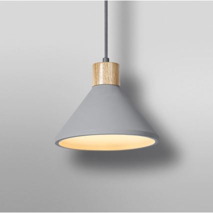 Ledvance - Kattokruunu johdossa DECOR CONCRETE 1xE27/15W/230V halkaisija 22 cm betoni harmaa