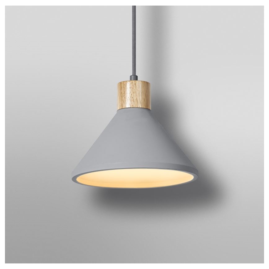 Ledvance - Kattokruunu johdossa DECOR CONCRETE 1xE27/15W/230V halkaisija 22 cm betoni harmaa