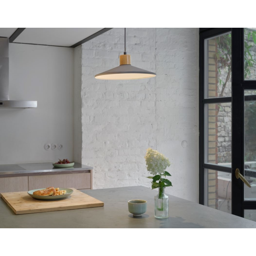 Ledvance - Kattokruunu johdossa DECOR CONCRETE 1xE27/15W/230V halkaisija 32 cm betoni harmaa