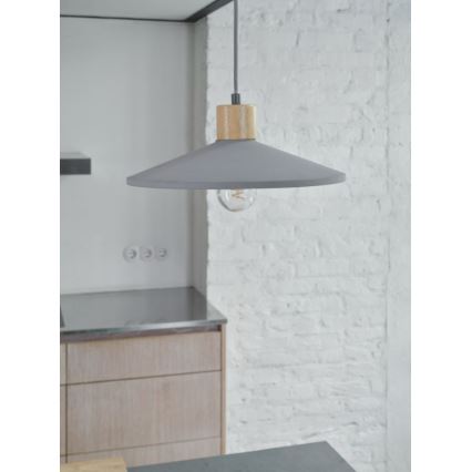 Ledvance - Kattokruunu johdossa DECOR CONCRETE 1xE27/15W/230V halkaisija 32 cm betoni harmaa