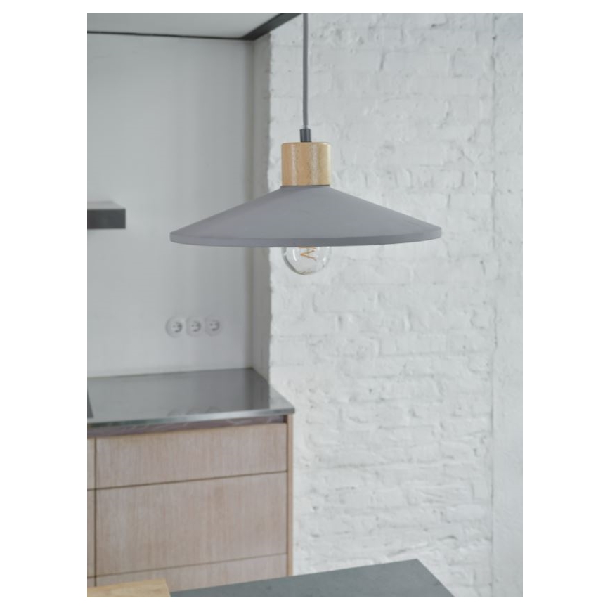 Ledvance - Kattokruunu johdossa DECOR CONCRETE 1xE27/15W/230V halkaisija 32 cm betoni harmaa