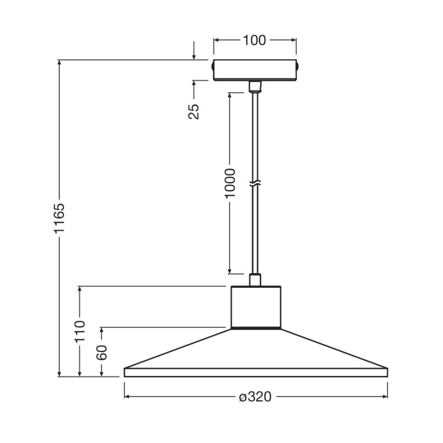 Ledvance - Kattokruunu johdossa DECOR CONCRETE 1xE27/15W/230V halkaisija 32 cm betoni harmaa