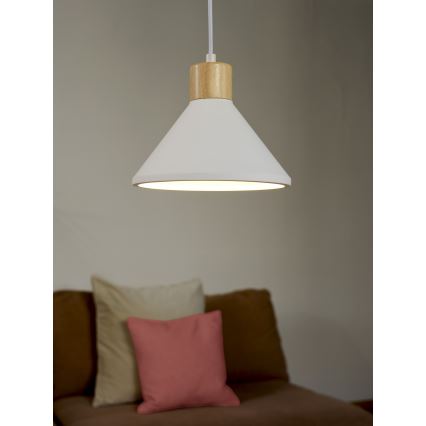 Ledvance - Kattokruunu johdossa DECOR PLASTER 1xE27/25W/230V halkaisija 22 cm muovit valkoinen