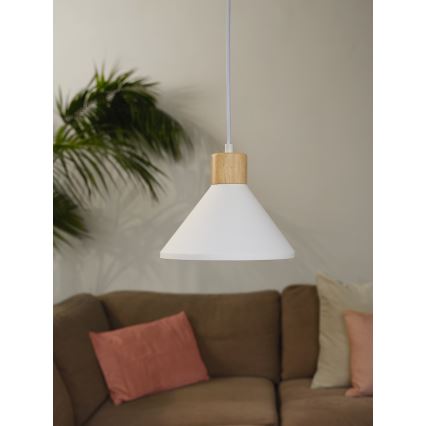 Ledvance - Kattokruunu johdossa DECOR PLASTER 1xE27/25W/230V halkaisija 22 cm muovit valkoinen