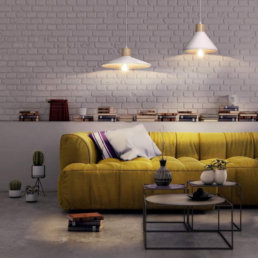 Ledvance - Kattokruunu johdossa DECOR PLASTER 1xE27/25W/230V halkaisija 32 cm muovit valkoinen