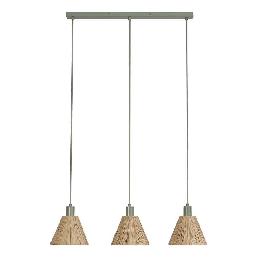 Ledvance - Kattokruunu johdossa DECOR RAFFIA 3xE27/15W/230V juuttinaru