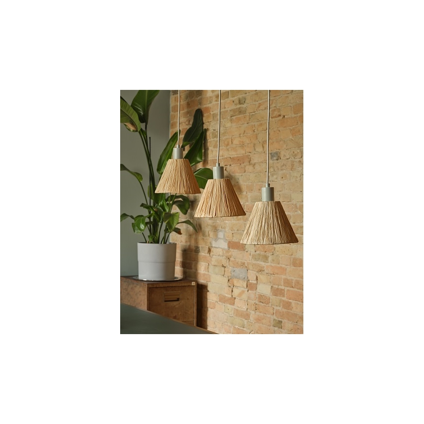 Ledvance - Kattokruunu johdossa DECOR RAFFIA 3xE27/15W/230V juuttinaru