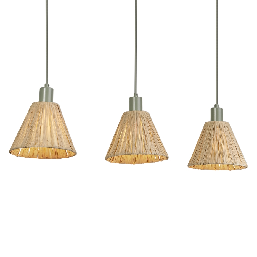 Ledvance - Kattokruunu johdossa DECOR RAFFIA 3xE27/15W/230V juuttinaru