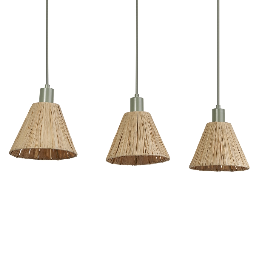 Ledvance - Kattokruunu johdossa DECOR RAFFIA 3xE27/15W/230V juuttinaru