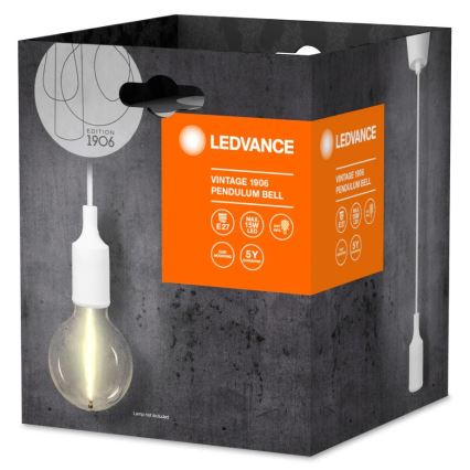 Ledvance - Kattokruunu johdossa PENDULUM BELL 1xE27/15W/230V valkoinen