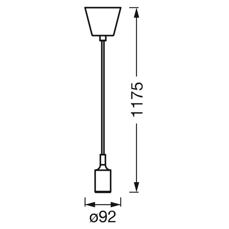 Ledvance - Kattokruunu johdossa PENDULUM BELL 1xE27/15W/230V valkoinen