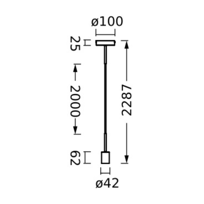 Ledvance - Kattokruunu johdossa PENDULUM NEEDLE 1xE27/15W/230V