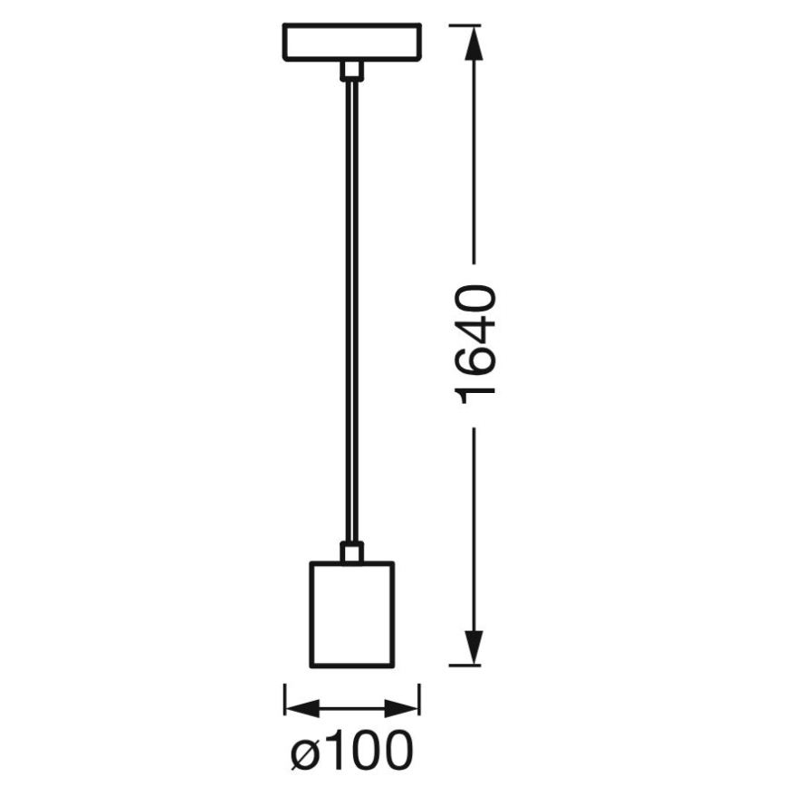 Ledvance - Kattokruunu johdossa PENDULUM ROUND 1xE27/15W/230V musta