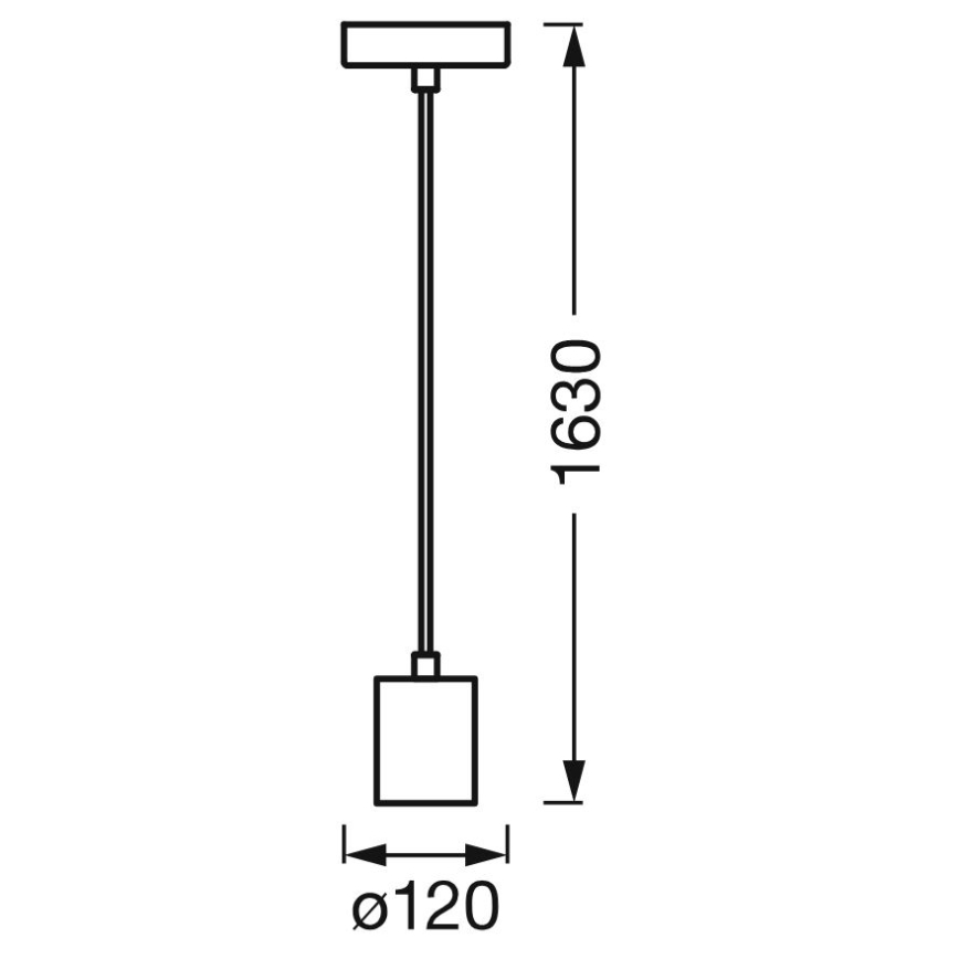Ledvance - Kattokruunu johdossa PENDULUM ROUND 1xE27/15W/230V valkoinen